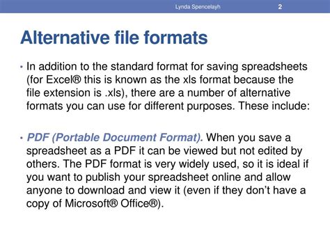 Alternative File Format