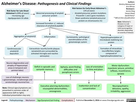 Alzheimer's Disease Pathophysiology Concept Map