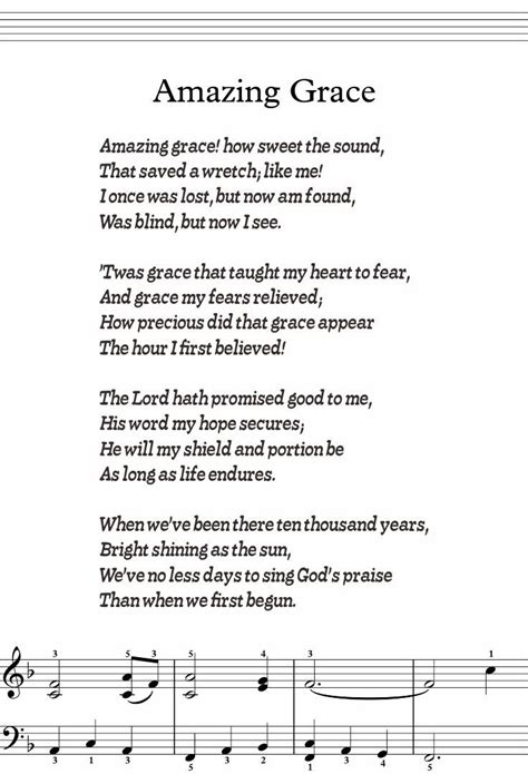 Amazing Grace Hymn Lyrics