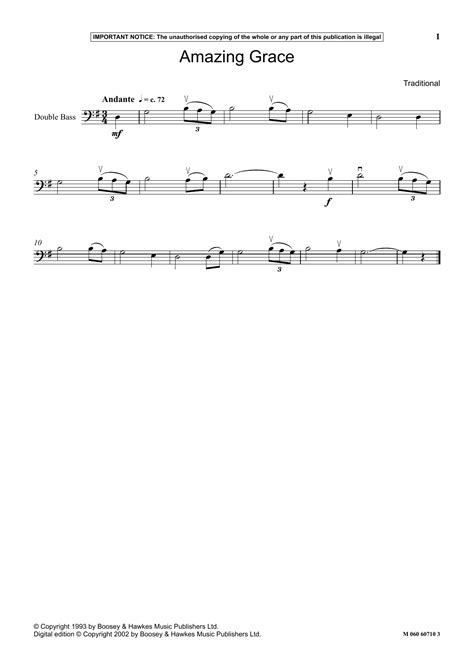 Amazing Grace Instrumental Sheet Music