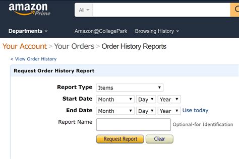 Amazon Purchase History