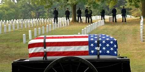 The American flag at a military funeral