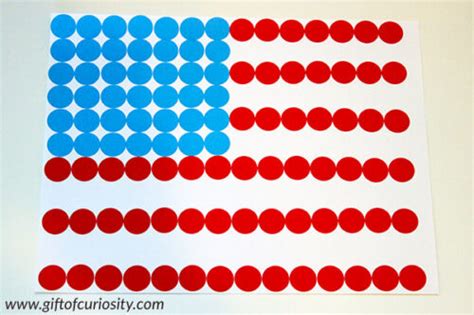 American flag dot art example 8