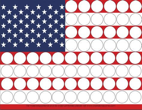 American flag dot art example 2