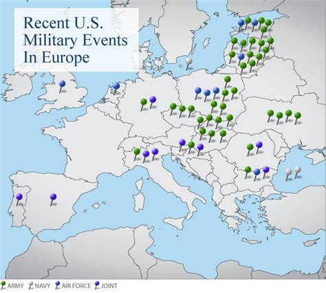 Map of American Military Bases in Europe