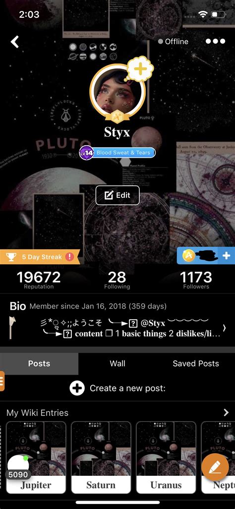 Amino aesthetic bio templates