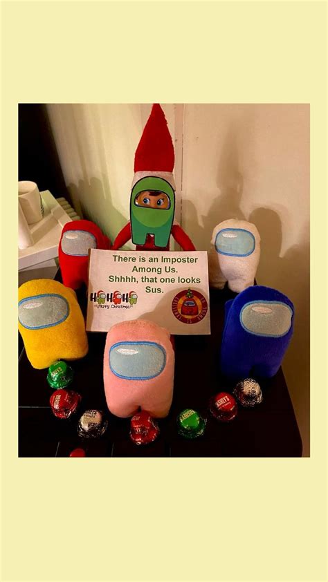 Among Us Elf on the Shelf Ideas Printables