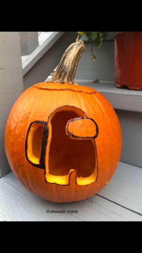 Among Us Pumpkin Design