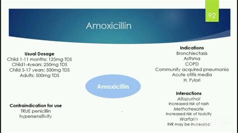 Amoxicillin interactions