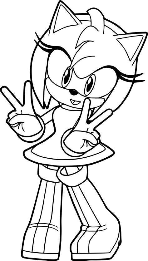 Amy Rose Coloring Book Pages