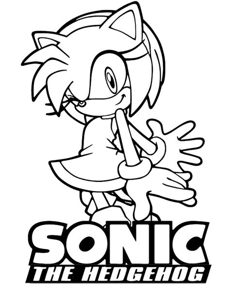 Amy Rose Coloring Pages for Adults