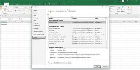 Analysis ToolPak in Excel