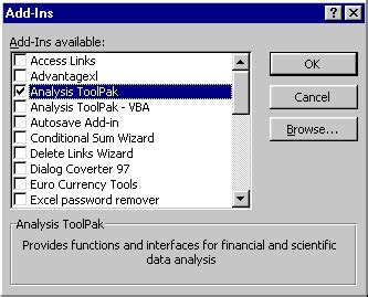 Analysis ToolPak (ATP)