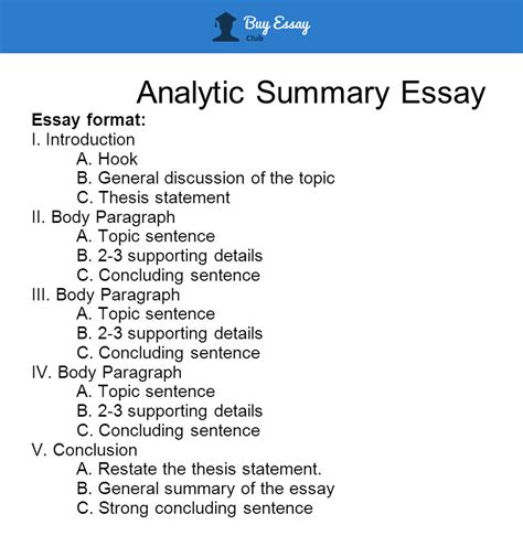 Analytical Essay Template