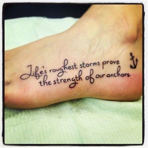 Anchor Quote Tattoo Ideas for Women