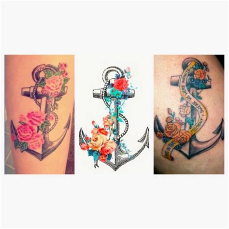 Anchor tattoo variations