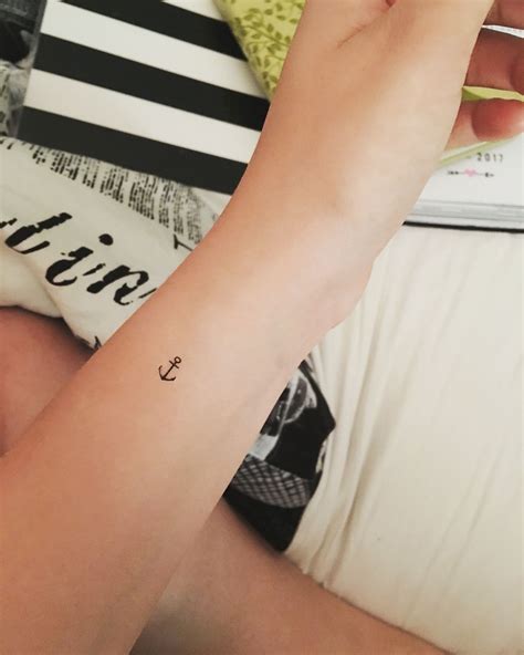 Anchor wrist tattoo