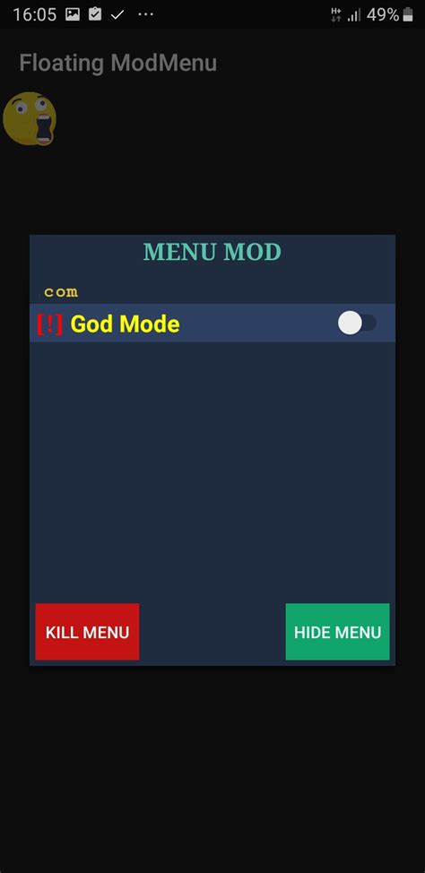 Android Mod Menu Template Code Example