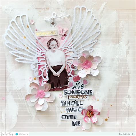 Angel Wing Scrapbook Page