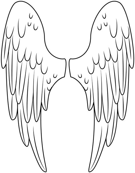 Angel Wings Cut Out Template