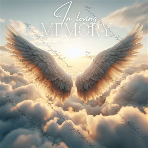 Angel wings rest in peace t-shirt template