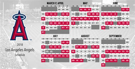 Angels Schedule Printout