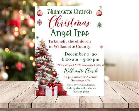 A classic Angel Tree flyer design