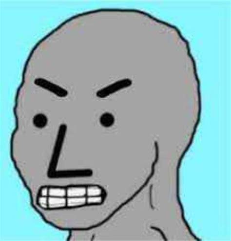 Angry NPC meme template creating engagement with questions