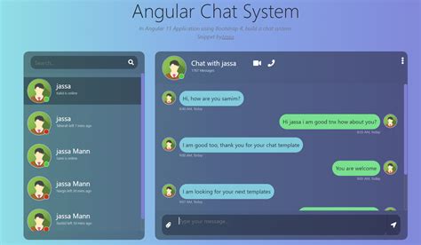 Bootstrap Angular Chatbot UI Template