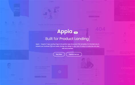 Angular Landing Page Template Gallery 10