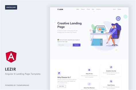 Angular Landing Page Template Gallery 9