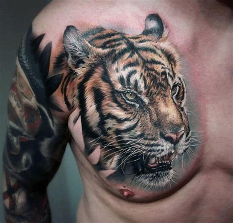 Animal chest tattoos