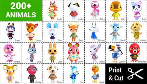 Animal Crossing printable templates