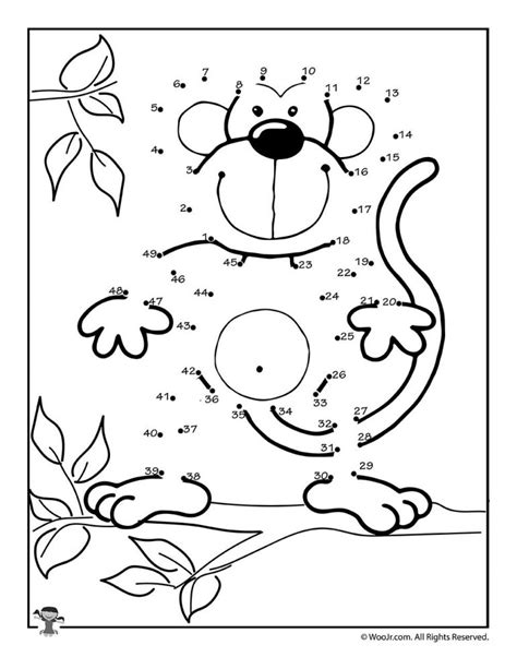 An animal dot-to-dot printable