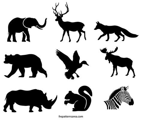 Animal silhouette stencil