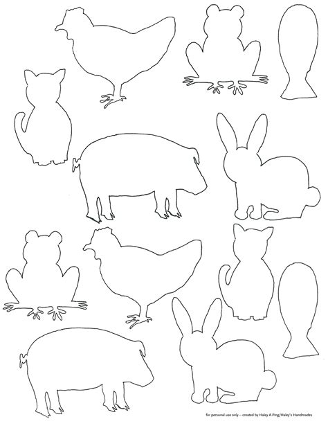 Animal templates for plasma cutting