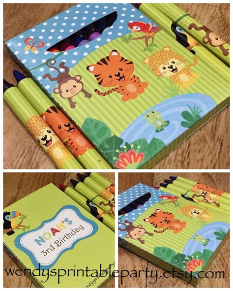 Animal-Themed Crayon Box Template