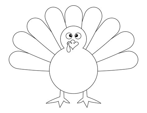 Animal turkey template for kids