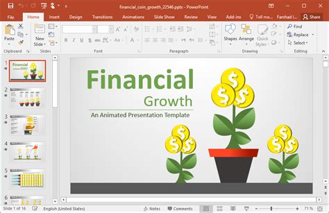 Animated Financial Template Example