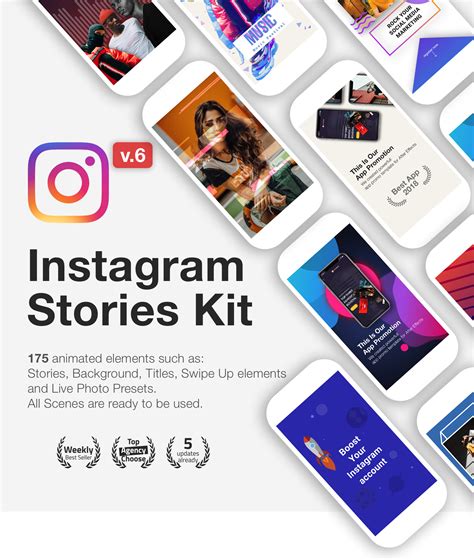 Animated Instagram Stories Template