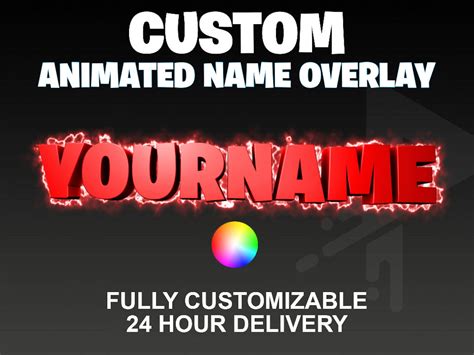 Animated name bar template