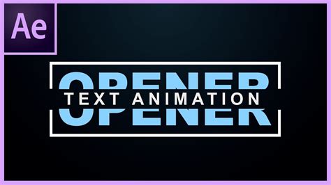 Animated Text Opener Premiere Pro Template