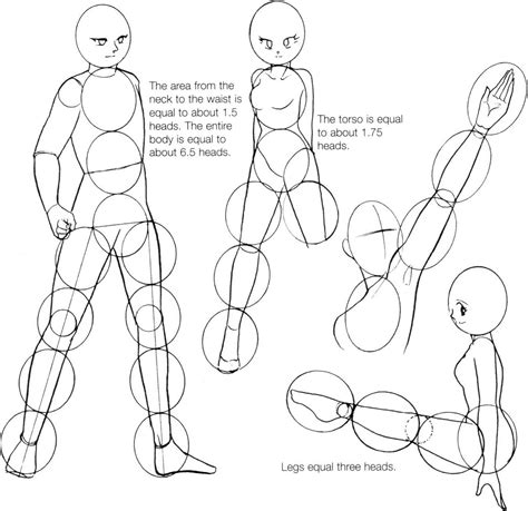 Anime body templates