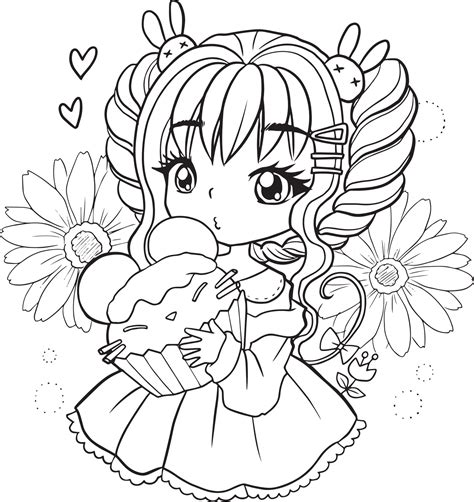 Anime coloring page 5