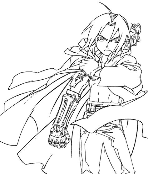 Edward Elric Anime Coloring Pages