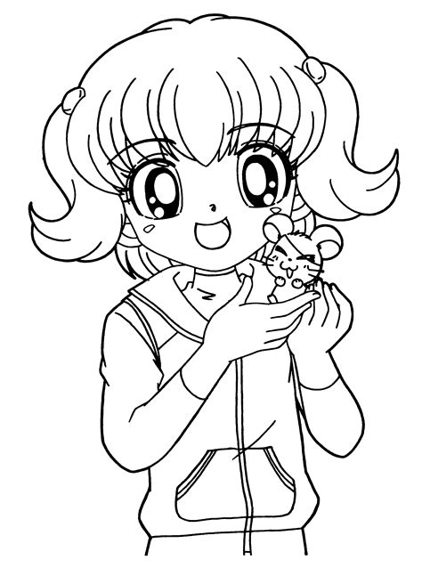 Anime coloring pages for kids