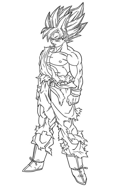 Goku Anime Coloring Pages