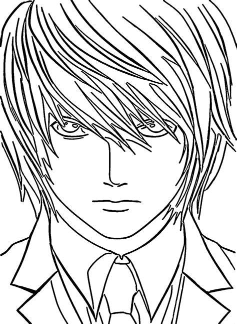 Light Yagami Anime Coloring Pages