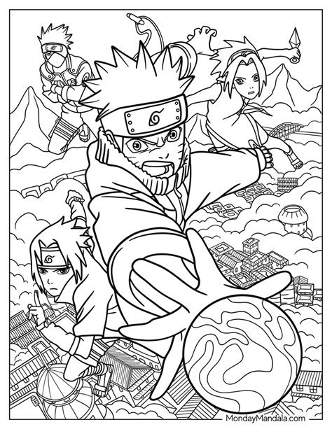 Naruto Anime Coloring Pages