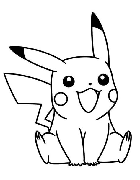 Pikachu Anime Coloring Pages